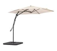 Ombrellone da Giardino Ecru Decentrato 3 x 3 Mt Base a Croce e Sistema Air Vent