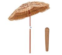Ombrellone da giardino Hawaii da 1,8 m, pieghevole, inclinabile, Tiki, con 8 stecche, parasole tropicale in paglia hawaiana for patio, piscina, balcone, cortile.