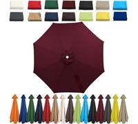 Ombrellone da giardino impermeabile 3M/3,5M - Tendalino parasole da esterno per patio, spiaggia, piscina, prato e terrazza - Design a 8 stecche Claret 3m