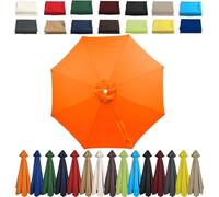 Ombrellone da giardino impermeabile 3M/3,5M - Tendalino parasole da esterno per patio, spiaggia, piscina, prato e terrazza - Design a 8 stecche orange color 3.5m