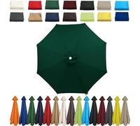 Ombrellone da giardino impermeabile 3M/3,5M - Tendalino parasole da esterno per patio, spiaggia, piscina, prato e terrazza - Design a 8 stecche Dark green 3.5m