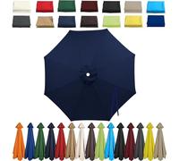 Ombrellone da giardino impermeabile 3M/3,5M - Tendalino parasole da esterno per patio, spiaggia, piscina, prato e terrazza - Design a 8 stecche Navy Blue 3m