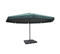 Ombrellone da Giardino in Alluminio con Base Portatile Verde