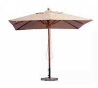 Ombrellone da giardino in legno palo intero idrorepellente con carrucole 3x3 m Sun Top Exclusive