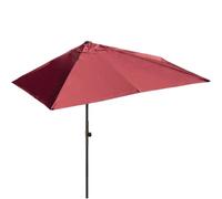 Ombrellone da Giardino Marrone a metà con manovella, Montaggio a Parete, Telo Protettivo UV 200x100cm, Ombra per Balcone Esterno, Elegante ombrellone da Giardino per Sole e Relax