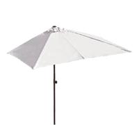 Ombrellone da Giardino Marrone a Mezza Altezza con manovella, Montaggio a Parete, Telo Parasole con Protezione UV, 200x100 cm, Elegante Parasole da Esterno per Balcone, Giardino, t
