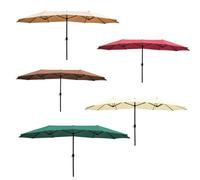Ombrellone Da Giardino, Ombrellone Da Giardino Portatile A Tre Teste, Ombrellone Da Patio, Pulsante Facile, 1 Pz, Impermeabile, Manovella, For Spiaggia, Piscina(Off white)