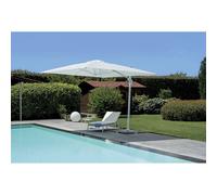 Ombrellone da giardino palo decentrato fusto antracite 3x3 m Bianco Bianco
