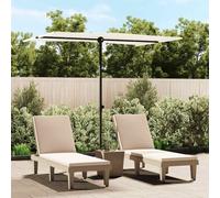 vidaXL Ombrellone da Esterni e Palo in Alluminio Parasole Protezione per il Sole Telo Protettivo Tenda Accessori da Esterni 2x1,5 m Bianco Sabbia