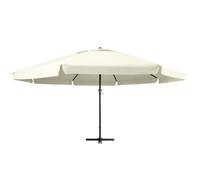 Ombrellone da Giardino Palo in Alluminio 600 cm Bianco Sabbia