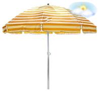 Ombrellone Da Giardino Parasole Per Apertura Chiusura Esterno Terrazzo Balcone Piscina Tondo In Regolabile Impermeabile, 8 Stecche 2M 220cm 2.5M, Senza Baseo(Giallo,1.95m-6.3ft/Without Base)