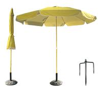 Ombrellone da Giardino Inclinabile Senape con Apertura Push Up Air Vent 210 cm