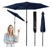 Ombrellone da giardino pieghevole 6 segmenti 300 cm con copertura Plonos PL-884