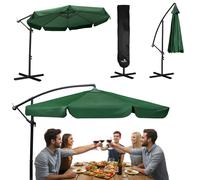 Ombrellone da giardino pieghevole 8 segmenti 350 cm con copertura Plonos PL-881