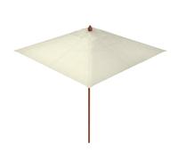 Ombrellone da Giardino Quadrato 3,5x3,5m Palo in Legno Ecrù