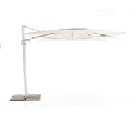 Ombrellone Da Giardino Retrattile 3x4 Metri Con Struttura In Alluminio Bianco E