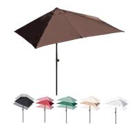 Ombrellone da giardino rettangolare da 2 m, 2,5 m, 2,7 m, montaggio a parete, protezione UV, per pareti, verande, balconi, mobili (caffè, 250 x 130 cm)