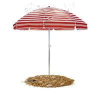 Ombrellone Da Giardino Tondo In Regolabile Esterno Impermeabile Parasole Per Balcone Spiaggia Piscina Terrazzo Di Diametro, 8 Stecche 2M 220cm 2.5M, Senza Baseo(Rosso,1.75m-5.7ft/Without Base)