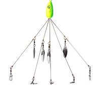 Ombrellone da Pesca, Alta visibilità per acque Dolci e Marine con 5 Braccia Rotante e rig 18g for Pescatori Dilettanti e Professionisti in Laghi fiumi e oceani