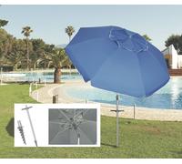 OMBRELLONE DA SPIAGGIA Ø CM. 220 CON INCLINANZIONE COLORE BLU PAPILLON