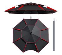 Ombrellone da Spiaggia Antivento Resistente Ombrellone da Giardino Più Dimensioni con Palo In Alluminio Rivestimento Tessuto Anti UV Regolazione A 360° (7 Colori) (Color : C, Size : 2.6m)