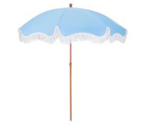 Ombrellone Da Spiaggia Con Frange,Parasole Impermeabile For Ampio Patio Esterno Con Picchetto For Sabbia E Borsa Trasporto,Ombrellone Da SpiaggiaPortatile(Light blue)