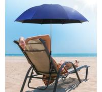 Ombrellone da spiaggia con morsetto, ombrelli regolabili a 360° per sedia, ombrellone UPF50+ per sedia da spiaggia, sedia da patio, sedia a rotelle, sedia da campeggio, golf cart (sedia non inclusa) 2