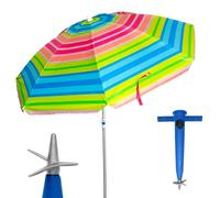 Ombrellone da Spiaggia Grande 200 cm - PINCHO - Ombrellone Mare Antivento 35 km/h, Protezione UV50, 8 Stecche in Fibra di Vetro, Palo Inclinabile, Borsa e Picchetto Inclusi, Struttura Alluminio