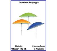 Ombrellone da Spiaggia Mare Palo con Snodo Telo Poliestere Portatile Ombrelloni