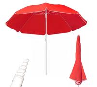 Ombrellone da Spiaggia per Esterno e Giardino Diametro 180 cm,con trivella, Pieghevole, Protezione Solare Anti Raggi,Colore Casuale con Borsa di Trasporto