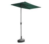 Ombrellone Da Tavolo,ombrellone Da Esterno,antivento,impermeabile,con Base,metà,pulsante Facile,fronte-retro,2x1m,manovella,per Spiaggia, Patio, Bordo Piscina(Dark green)