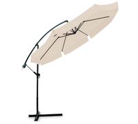 Ombrellone Decentrato Ø 300 cm Struttura in Acciaio da Giardino Esterno Écru
