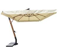 OMBRELLONE DECENTRATO ALLUMINIO LEGNO MT. 3X4 ECRU' TOP 310 GR/MQ
