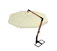 Ombrellone Decentrato da Giardino Ø3m Braccio in Legno Ecrù