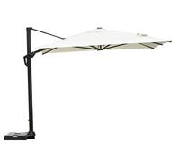Ombrellone Decentrato da Giardino 3x3m Tennessee in Alluminio e Poliestere Ecrù