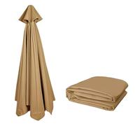 Ombrellone di ricambio per esterni, 3 m, impermeabile, protezione UV per 8 stecche, colore cachi, copertura per giardino, terrazza e spiaggia