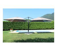 Ombrellone doppio da giardino a palo centrale 6,35x3 mt con struttura in alluminio Gemini