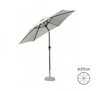 Ombrellone da giardino palo centrale con manovella diam. 2,70m ecrù