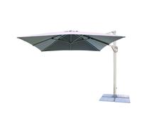 Ombrellone da giardino 3x3 mt con struttura in alluminio e telo in poliestere Gru
