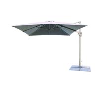Ombrellone da giardino 3x3 mt con struttura in alluminio e telo in poliestere Gru