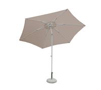 OMBRELLONE GIARDINO ALLUMINIO Ø 3 TELO TAUPE PALO CENTRALE ANTIVENTO MOD. NICE