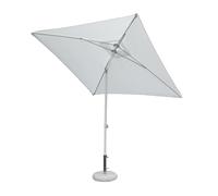 OMBRELLONE GIARDINO ALLUMINIO 2X2 TELO BIANCO PALO CENTRALE ANTIVENTO MOD. NICE