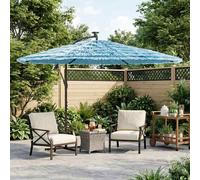 vidaXL Ombrellone Giardino con Palo in Acciaio Blu 290x290x238 cm