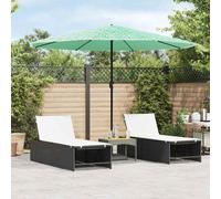 Ombrellone Giardino con Palo in Acciaio Verde 324x324x247 cm