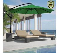 Ombrellone Giardino Decentrato 3x3 Mt Verde Palo Alluminio Gazebo Piscina