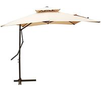 Ombrellone giardino decentrato acciaio Push-Up beuige cm 250x250 palo 42 mm Airvent