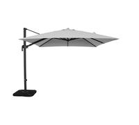 OMBRELLONE GIARDINO DECENTRATO TELO PARASOLE GRIGIO 3X4 ANTIVENTO MOD. NETTUNO