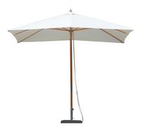 Ombrellone Giardino Palo Centrale in Legno Bambù 3 x 2 Mt Tetto Ecrù