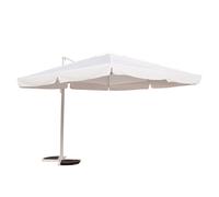 OMBRELLONE GIARDINO PISCINA MT 3X3 ALLUMINIO DECENTRATO GAZEBO GARDA BIANCO