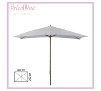 VERDELOOK Ombrellone in legno carrucola 3x2m ecrù arredo esterni giardino